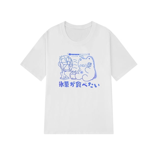 Japan Harajuku Kawaii Top Cute Sweet Bear Letter Cotton T Shirt Cartoon Short Sleeve T Shirt Ulzzang T Shirtpangjing