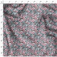 thumbnail image 4 of Soimoi Floral Print, Silk Fabric, Decor Sewing Fabric by The Yard 42 Inch Wide,Decorative Fabric for Shirts Suits Ties, Grayish Blue, 4 of 6