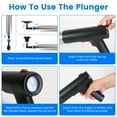 thumbnail image 5 of Toilet Plunger High Pressure Air Plunger Air Drain Blaster Drain Clog Remover with Real Time Pressure Display for Toilets Bathroom Floor Drain Kitchen Sinks Plumbing Clogs, 5 of 12