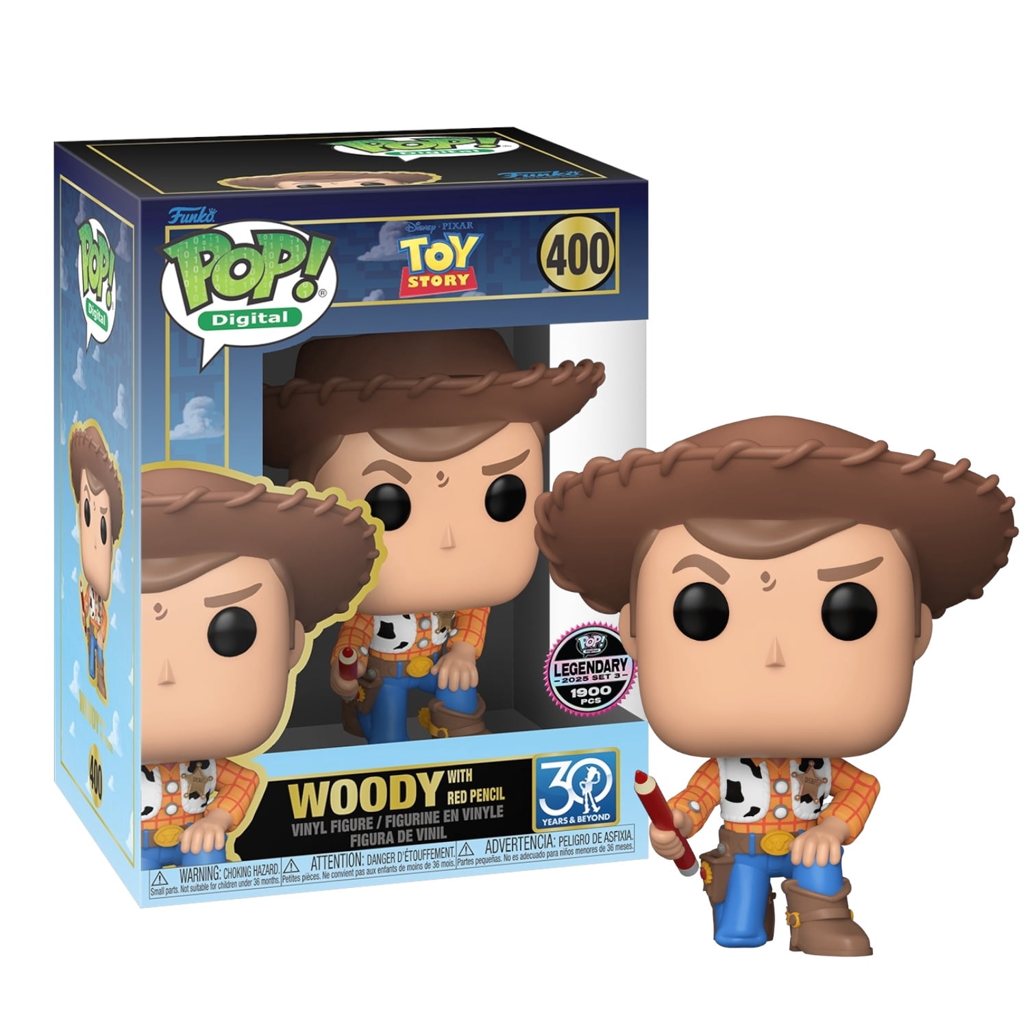Funko Pop! Digital Woody #400 Toy Story Legendary LE 1839 – New