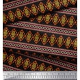 thumbnail image 2 of Soimoi Black Heavy Canvas Fabric Aztec Geometric Print Fabric by the Yard 58 Inch Wide, 2 of 3
