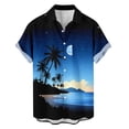 thumbnail image 4 of Stamzod Vacation Shirts for Men Short Sleeve Hawaiian Shirt Tropical Summer Beach Shirts Big & Tall Blue XXXL, 4 of 6