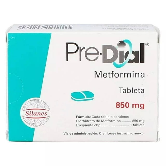 Predial Metformina 850 mg 60 tabletas