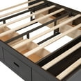 thumbnail image 3 of Newest Espresso Queen Platform Bed with Storage, Features Headboard Shelves, 4 Drawers , 2-Tier Shoe Rack, Complete Organization Solution for Bedroom, 3 of 22