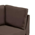thumbnail image 3 of Remy 32 Inch Modular Corner Sofa Chair- Soft Brown Chenille- Solid Wood, 3 of 6