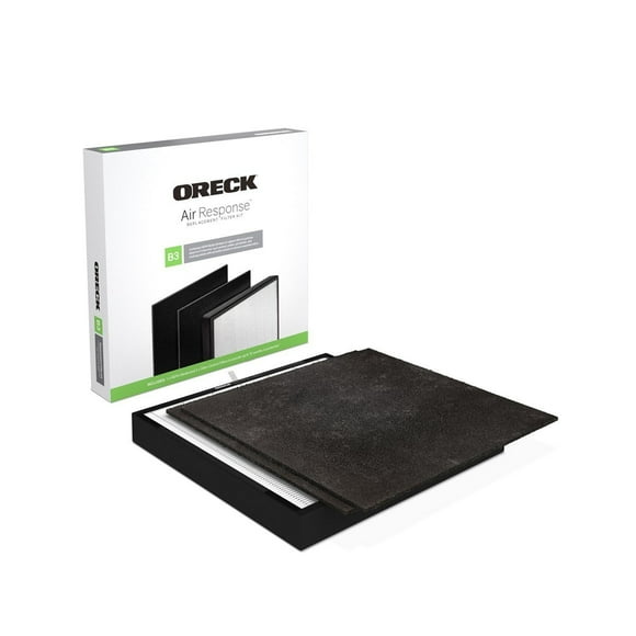 Oreck AK46002 Air Response Certified Hepa Media + Odor Control Replacement Filter Kit Type B3, Large