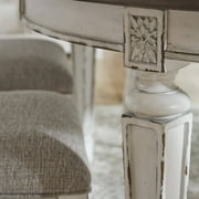 Signature Design by Ashley Realyn 72 Oval Extendable Dining Table in White