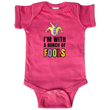 

Inktastic Im with a Bunch of Fools with Jester Hat April Fools Day Gift Baby Boy or Baby Girl Bodysuit