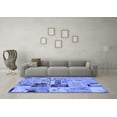 thumbnail image 3 of Ahgly Company Machine Washable Indoor Rectangle Patchwork Blue Transitional Area Rugs, 7' x 10', 3 of 4