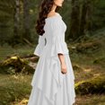 thumbnail image 6 of RFQWOVSR Womens Vintage Off Shoulder Lace Up Waist Dress Full Skirt Court Style Gown XL, 6 of 6