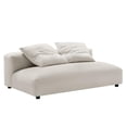 thumbnail image 6 of Maklaine Contemporary Armless Loveseat and Ottoman Set in Salt, 6 of 10