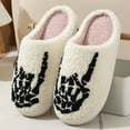 thumbnail image 2 of YLYL Women Men Fluffy Slippers Soft Plush Fuzzy Warm Winter Holiday Slippers Slip on Indoor Outdoor Shoes, 2 of 6