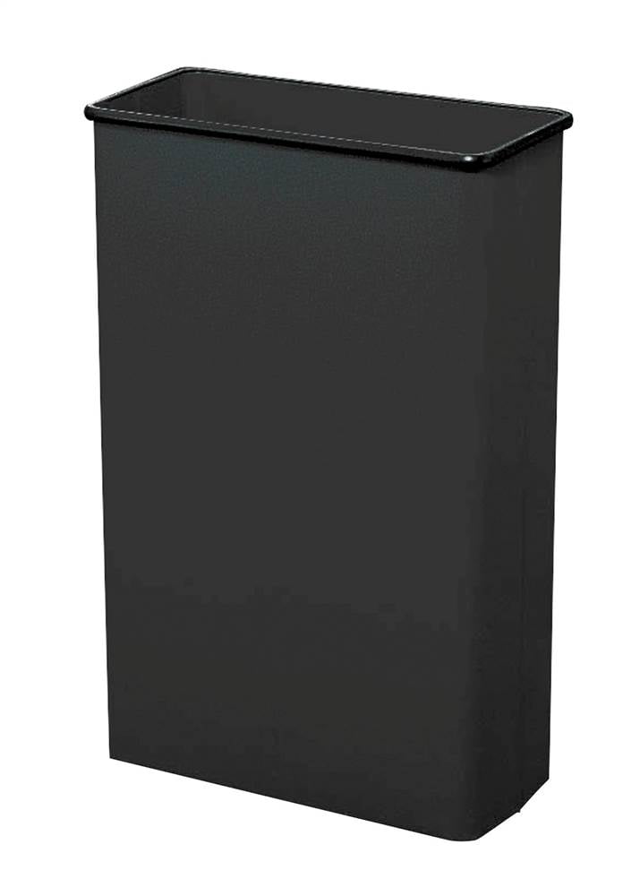 10-Gallon Rectangular Wastebasket – Black Stackable Trash Can For Office & Commercial Use