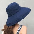 thumbnail image 2 of Minnieouse Sombrero de algodón para el sol con ala ancha para protección solar y protección contra las quemaduras solares, sombrero de pescador Sombreros Beige METRO, 2 of 6