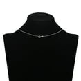 thumbnail image 3 of Brilliance Fine Jewelry Women's Simulated Diamond Initial Necklace in Sterling Silver, 3 of 5