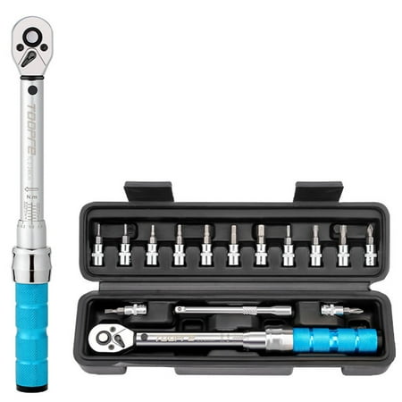 

Torque Wrench Set | Bicycle Repair Kit | 2-24NM Configuration Preset Type Torque Wrench Set for Bicycle Parts Repair Adjustable Multi-Functional Mounting Bolts