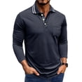 thumbnail image 1 of pstuiky camisetas de manga larga para hombre, Cárdigan informal de manga larga con botones y bolsillo para hombre top de hombre xxxl, 1 of 7