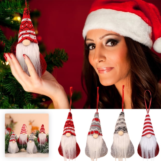 Xihbxyly Adorno Navideño de Gnomo, Adorable Muñeco de Peluche Colgante, Ideal para Decorar Árboles y Paredes, Fiestas, Uso Versátil En Interiores y Exteriores, 16 X 7 X 5 Cm.