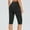 1#Knee Length Leggings for Women-Black, variant on Meichang Capri Leggings for Women Knee Length Leggings High Waisted Yoga Workout Exercise Capris with Pockets Slim Fit Stretchy Running Cycling Leggings