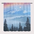 thumbnail image 2 of Mountain Forest Curtain Panels Nature Pine Forest Fantasy Morning Mist Print Blackout Window Treatment Thermal Insulated Drapes for Kitchen/Bedroom W63 x L63 Inch, 2 of 5
