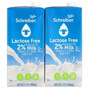 Schreiber Shelf Stable Lactose Free Milk, 32oz UHT (Pack of 6)