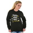 thumbnail image 4 of Military Logo Proud Us Army Wife Women Crewneck Sweatshirt Brisco Brands S, 4 of 6