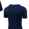 thumbnail image 5 of Womens Tops Under $10 Women's Short Sleeve Yoga Workout Shirts V Neck Quick Dry Lightweight Stretch Athletic Tops for Running Gym Tees Navy XL, 5 of 6