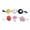 Multicolor, variant on Oodles Durable Lucky and Fruit Plush Dog Toy Set, Multicolored, One Size
