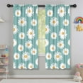 thumbnail image 5 of Blackout Kids Curtains,Teal Daisy Flower Yellow Centers Pattern Childrens Insulated Curtains Set Of 2,Bedroom Essentials,Toddler Room Decor 42"x63", 5 of 5