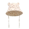 thumbnail image 6 of HAOTAGS Baby Toddler Bucket Hats, Breathable Sun Protection Fisherman Hat with Bowknot Chin Strap Printed Summer Cap Beige Size 1T, 6 of 8