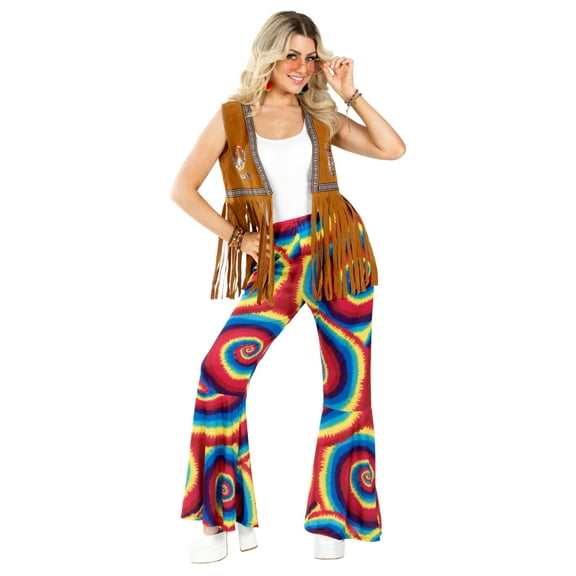 Fun Shack Tie Dye Flares Womens Halloween Costume For Womens Multicolored Small