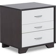 thumbnail image 7 of Contemporary 3-Drawer Nightstand, Rectangular, 20" L x 16" W x 19" H, 7 of 7