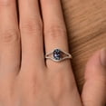 thumbnail image 4 of Oval cut alexandrite ring engagement ring June birthstone 14K Solid White Gold Ring wedding ring, 4 of 4