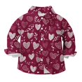 thumbnail image 4 of Kid Cute Heart Shirts Long Sleeve Tshirts Children Blouses Girls Fashion Loose Tunic Tee Outfit Valentines Day,08_Pink, 4 of 4