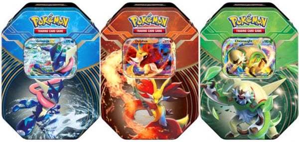 Chesnaught Ex Delphox Ex Greninja Ex Set Of 3 Collector Tins Walmart Com Walmart Com