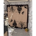 thumbnail image 5 of Halloween Shower Curtain Set ，Waterproof Fabric Shower Curtains Dead Tree Castle Witch Black Cat Spooky Witch Pumpkin Shower Curtains for Bathroom,Bathroom Decor 72"x72", 5 of 6