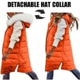 thumbnail image 4 of Niaviben Long Vest for Women Sleeveless Long Puffer Vest Women Quilted Vest Women Womens Long Puffer Vest Jackets for Women Jacket Women Womens Vests Orange M, 4 of 9