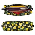 thumbnail image 2 of Yiaed Lemon Fruits Flowers Leaves Print Leather Pencil Case - Leather Pen Pencil Holder - Elegant & Practical Pencil Pouch for Work & Office, 2 of 7