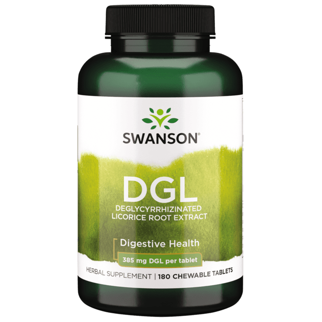 Swanson Dgl (Licorice) 385 mg 180 Chewable Tablets