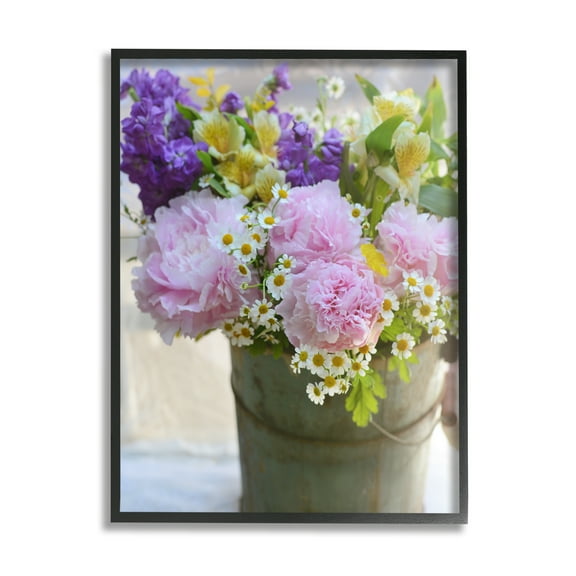 Stupell Industries Farmhouse Spring Blossoms Botanical & Floral Photography Black Framed Art Print Wall Art, 11 x 14