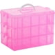 thumbnail image 1 of Contenedor de almacenamiento apilable transparente Casewin de 3 niveles, caja organizadora con 30 compartimentos (ajustables), para organizar manualidades, cintas washi, cuentas, juguetes para niños,, 1 of 8