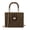Dark Brown, variant on Handwoven Rattan Bag for Women Straw Beach Tote with Chain Shoulder Strap