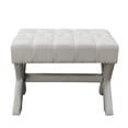 thumbnail image 3 of Inspired Home Quinn Linen Button Tufted Nailhead Trim Ottoman Bench, 3 of 8