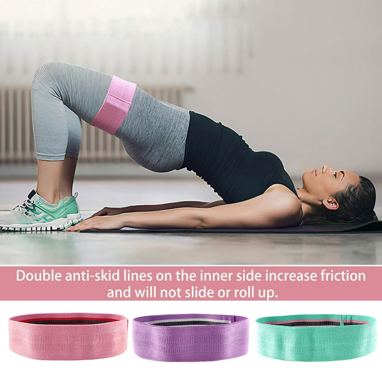 TNOBHG Anti slip Texture Fitness Bands Resistance Band Legs Glutes Building Lifting Stretch Strength Training Yoga Gym Workout Exercise Elastic Booty Band Walmart
