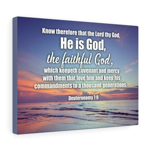 Scripture Walls He is God Deuteronomy 7:9 Wall Art Bible Verse Print Ready to Hang Unframed