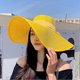 thumbnail image 3 of Sombrero plegable flexible para mujer, sombrero de paja de ala ancha con protección solar, gorra de playa de verano con protección UV (L), 3 of 5