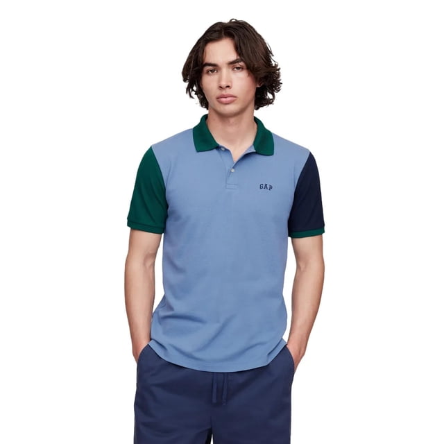 Polo GAP Novelty Logo para hombre Serene Blue Talla XS