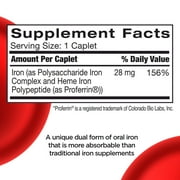 Feosol Complete Iron Supplement with Bifera, Supports Red Blood Cell Production and Reduces Side Effects, 30 Caplets