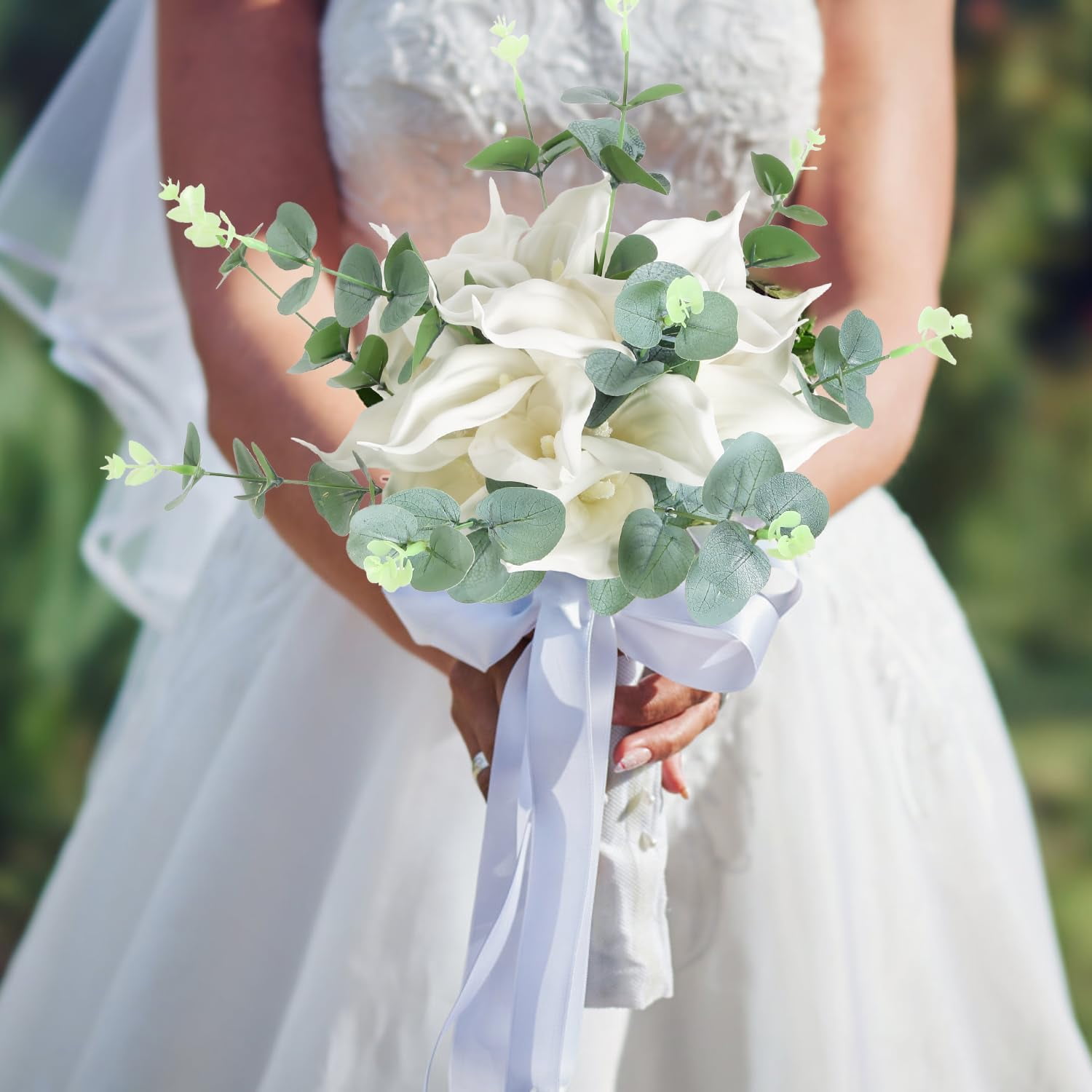 3White Calla Lily Artificial Flowers Combo Eucalyptus Stems White Fake  Flowers with Artificial Eucalyptus Arrangement Bouquet for Home Party  Wedding Bouquet Centerpieces (White) - Walmart.com