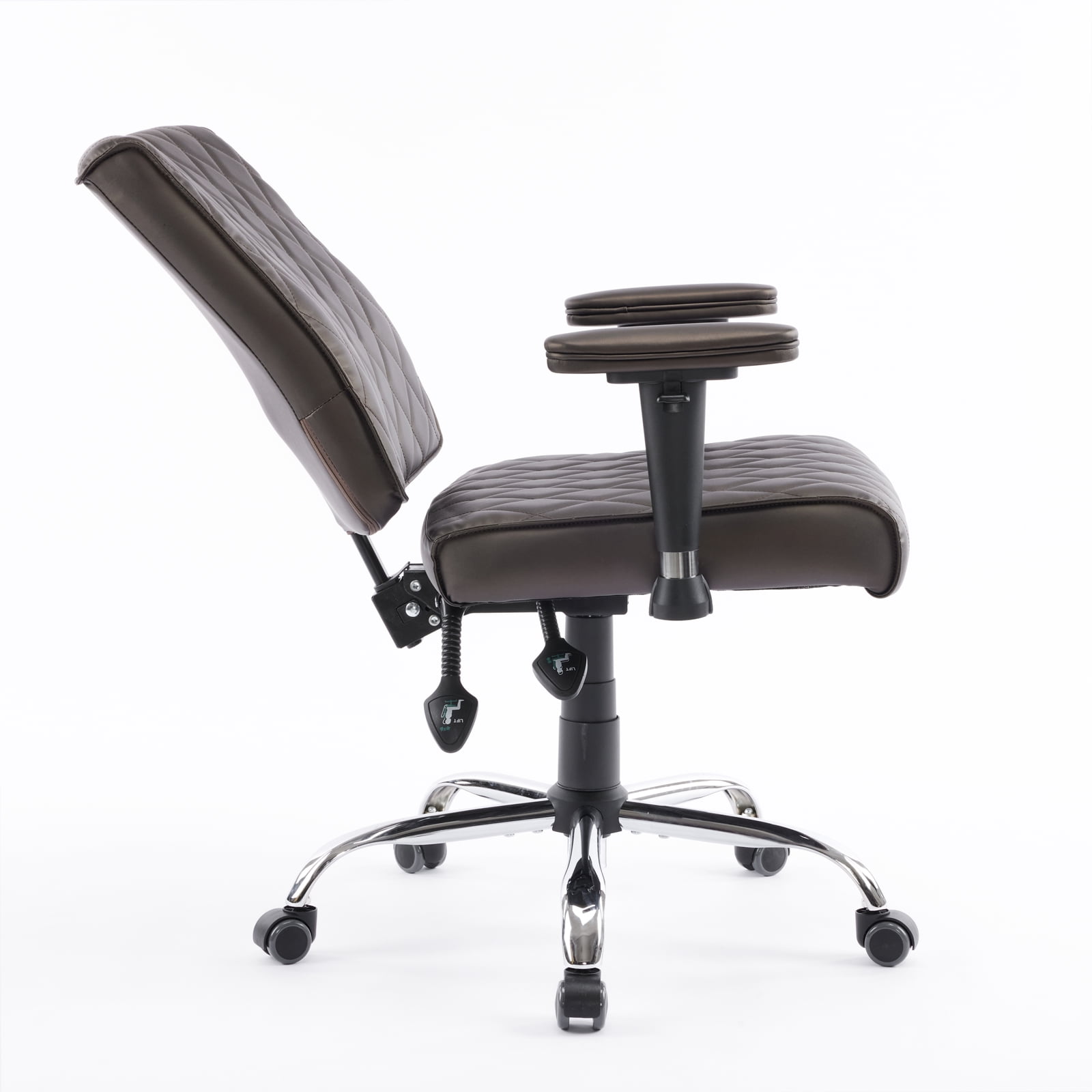 DELIA Stylish Comfortable Office Desk Chair, Customer Rolling Seat, Diamond Stitched, Adjustable Height Perfect for Office, Conference Room, Reception, Waiting Area, Coffee
